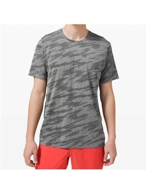 Lululemon Metal Vent Breathe Short Sleeve Scatter Surface Black / Vapor - size S
